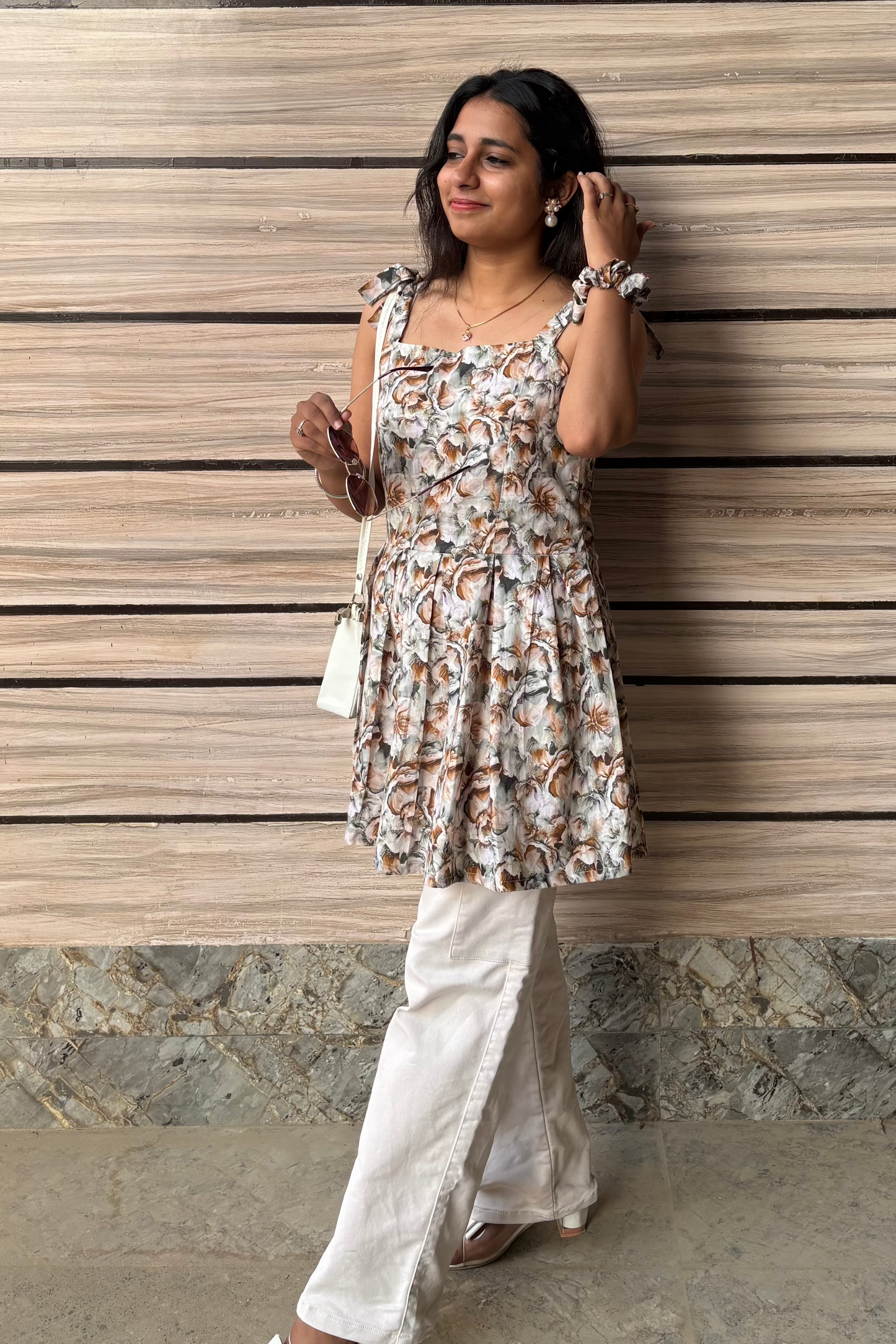 Floral Flare Cotton Kurti – Graceful Daywear Style Edit